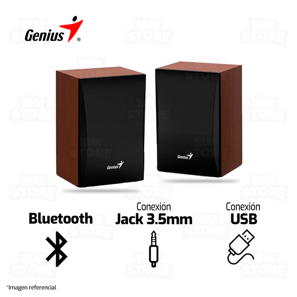 PARLANTE 2.0 GENIUS SP-HF380BT | BLUETOOTH-3.5MM | USB | WOOD