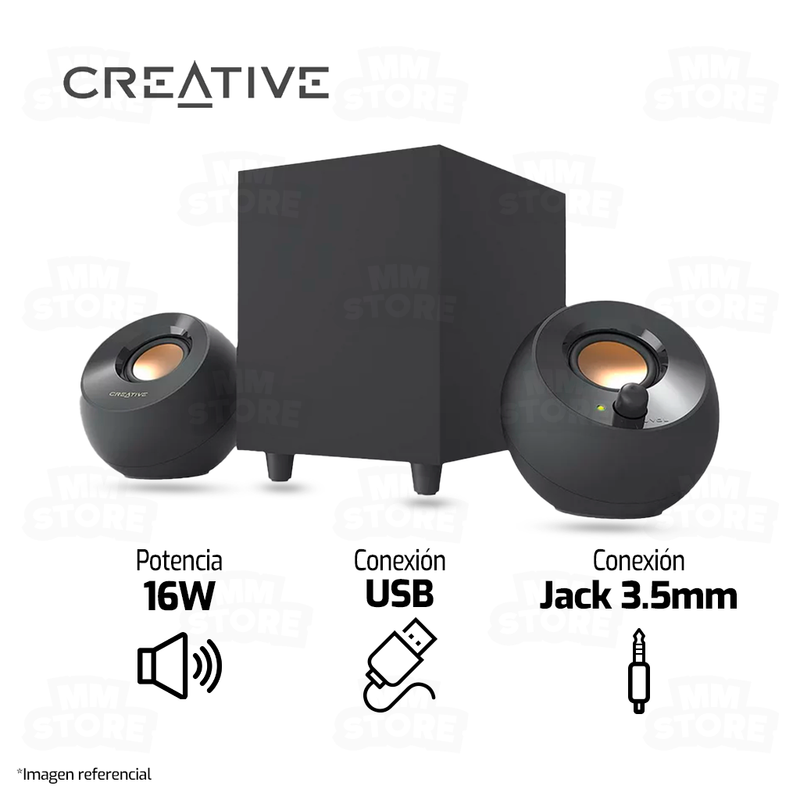 PARLANTE 2.1 CREATIVE PEBBLE PLUS | 16W | NEGRO