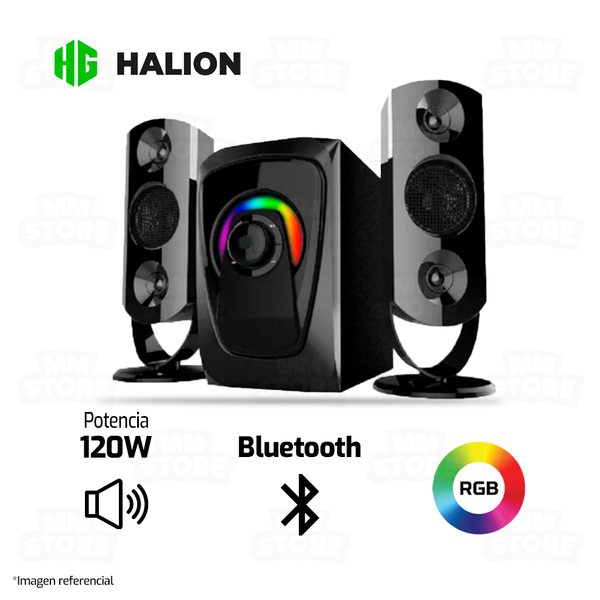 PARLANTE 2.1 HALION STARK HA-F71 | 120W | RGB