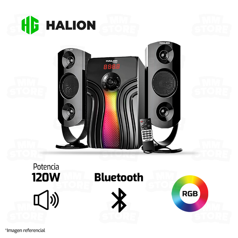 PARLANTE 2.1 HALION WARRIOR HA-F75 | 120W | RGB