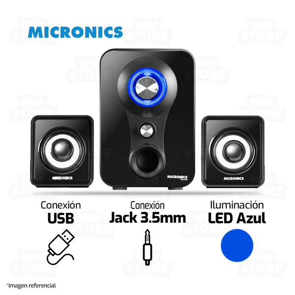 PARLANTE 2.1 MICRONICS KILLER MIC S600 | 3.5MM | USB