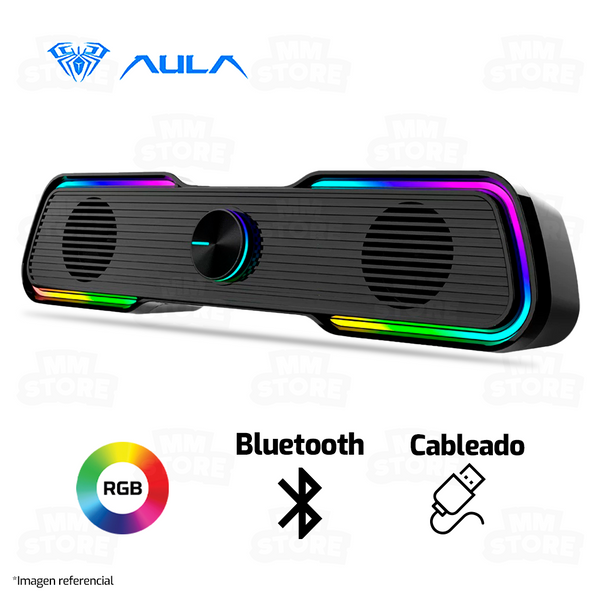 PARLANTE 2.0 AULA N-169B BT | BLUETOOTH - 3.5MM | USB | RGB