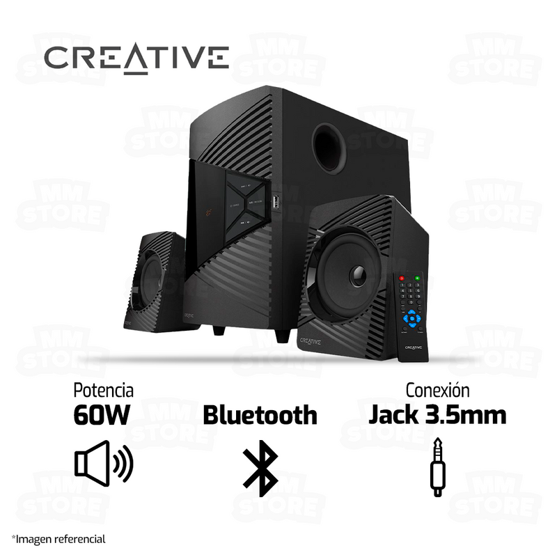 PARLANTE 2.1 CREATIVE E2500 | 60W | NEGRO