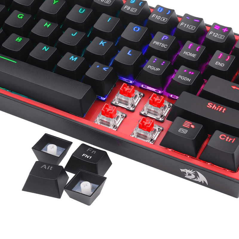 TECLADO REDRAGON FIZZ PRO K616 | ESPAÑOL | INALAMBRICO | MECANICO | SW-RED | RGB | NEGRO