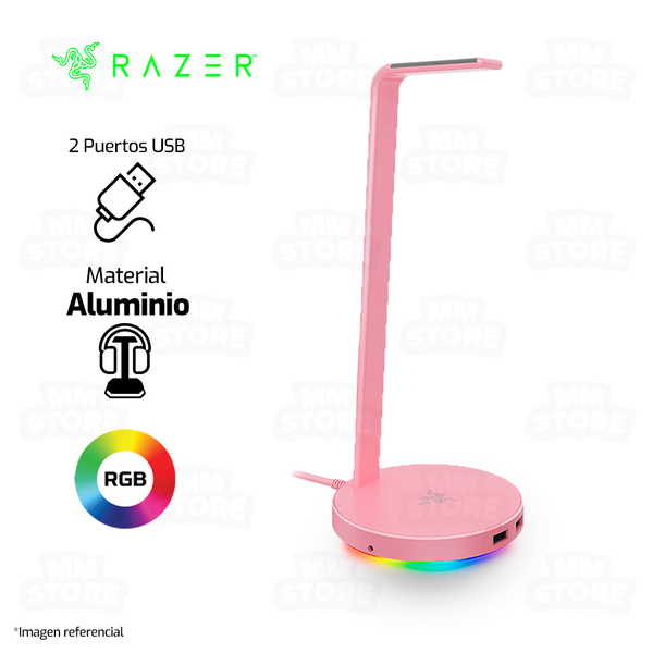 SOPORTE AUDIFONO RAZER BASE STATION V2 CHROMA | USB 3.1 | ROSADO