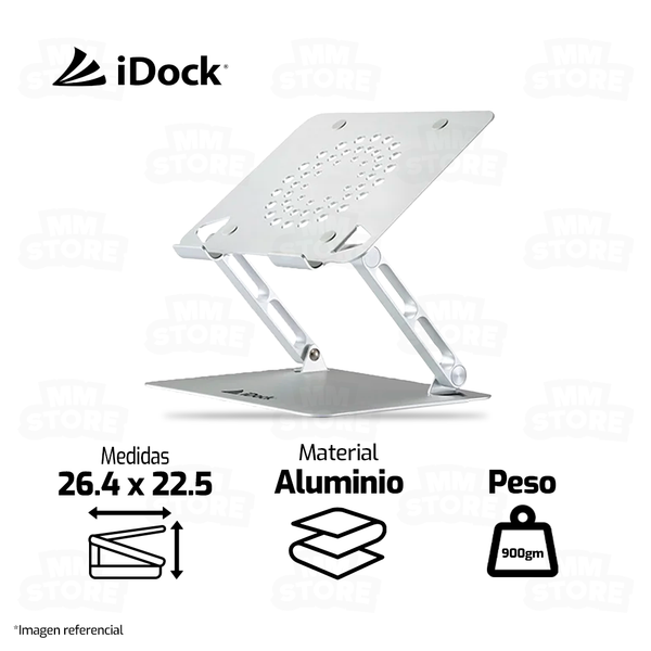 SOPORTE PARA LAPTOP IDOCK DIAMOND I50 | ALUMINIO | PLATEADO