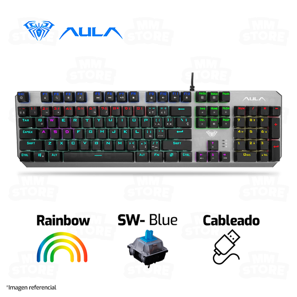 TECLADO AULA F2066-II | MECANICO | SW-BLUE | RAINBOW