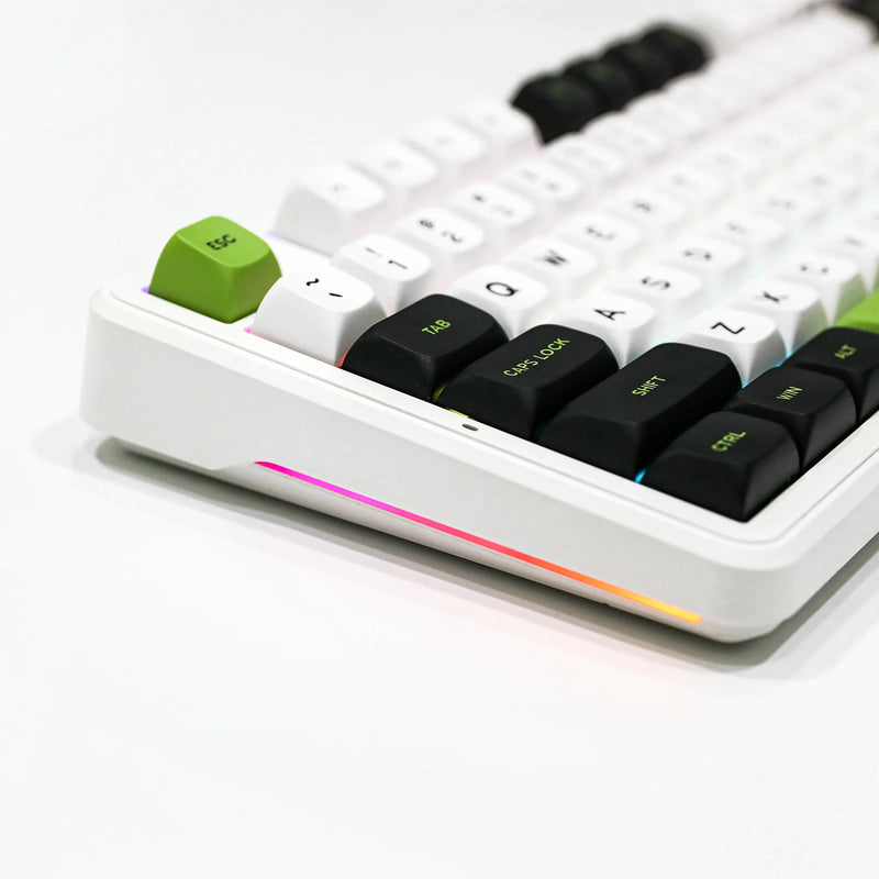 TECLADO AULA F87 | INGLES | INALAMBRICO | MECANICO | SW-GRAY | RGB | BLANCO-NEGRO-VERDE