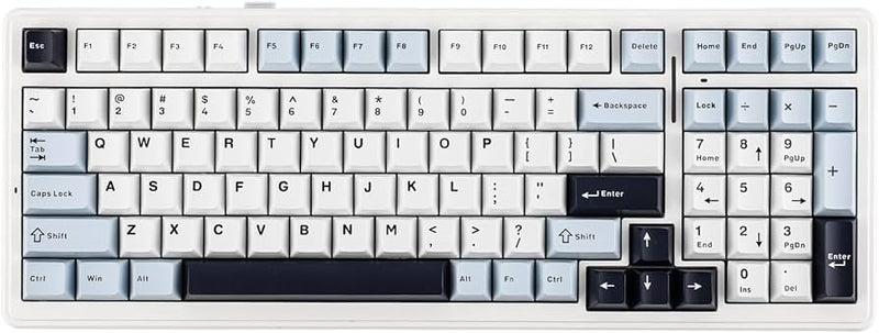 TECLADO AULA F99 | INALAMBRICO-BLUETOOTH | MECANICO | SW-GRAY | RGB | BLANCO-CELESTE-NEGRO