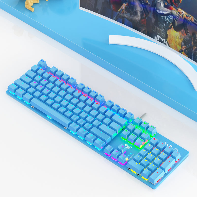 TECLADO AULA S2022 | MECANICO | SW-BLUE | RAINBOW | AZUL