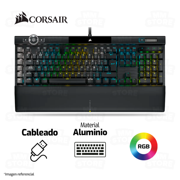 TECLADO CORSAIR K100 RGB | OPTOMECÁNICO | SW- CORSAIR OPX | RGB | NEGRO