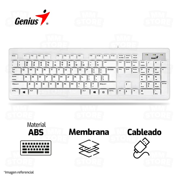 TECLADO GENIUS SLIMSTAR 230 BLANCO