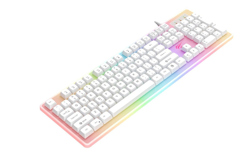 TECLADO HAVIT KB876L | RGB | BLANCO