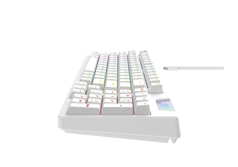 TECLADO HAVIT KB885L | MECANICO | SW-RED | RGB | BLANCO