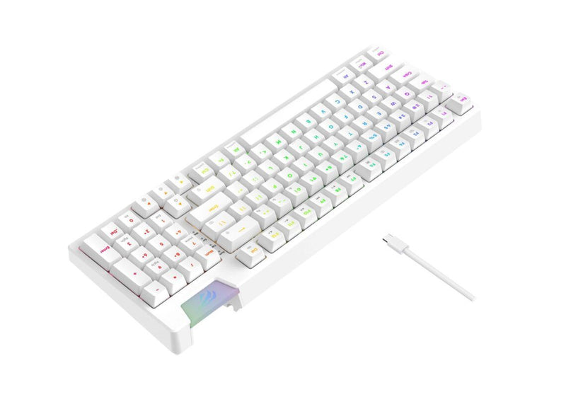 TECLADO HAVIT KB885L | MECANICO | SW-RED | RGB | BLANCO