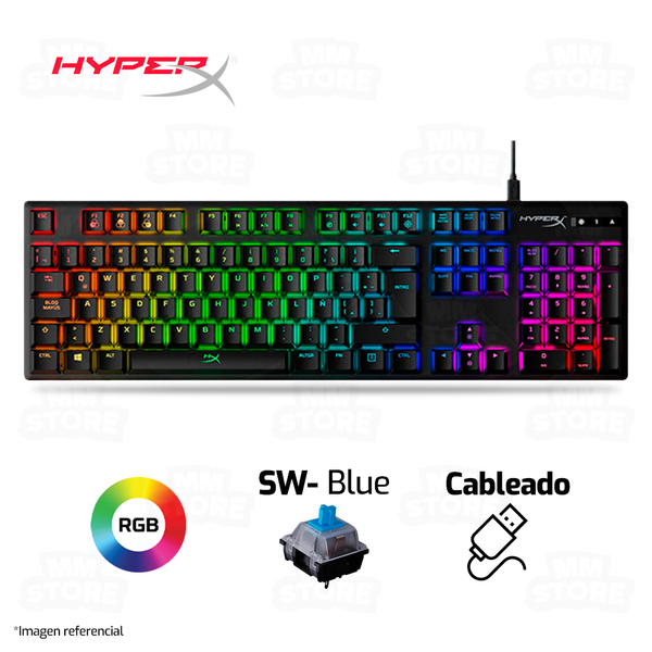 TECLADO HYPERX ALLOY ORIGINS | MECANICO | SW-BLUE | RGB