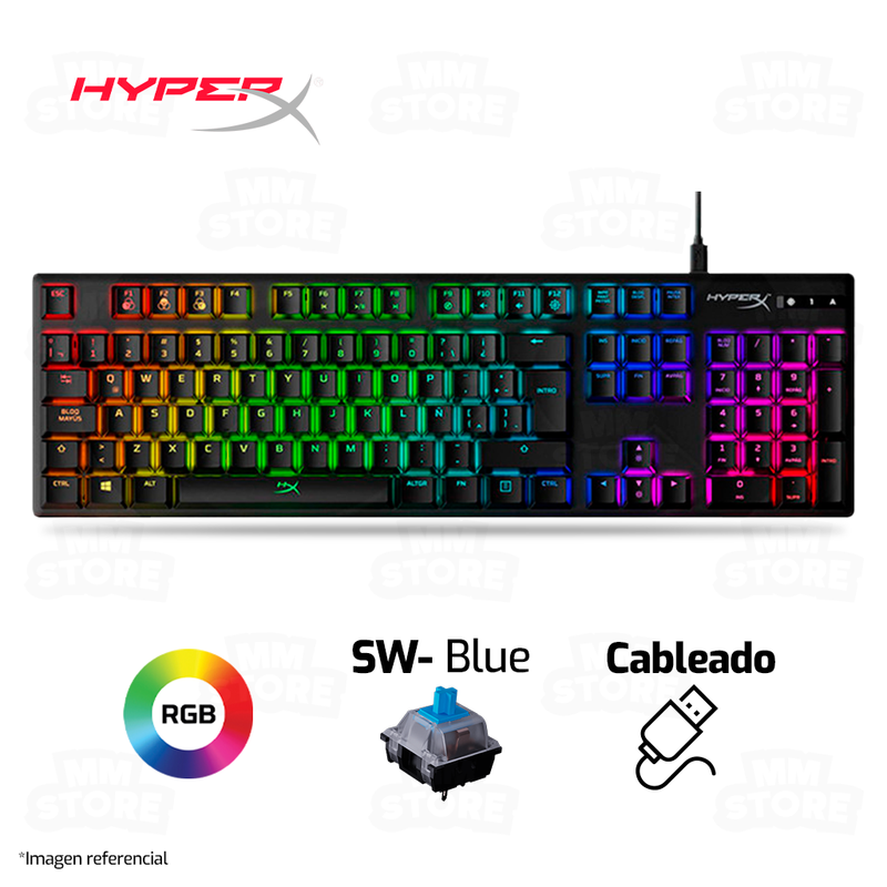 TECLADO HYPERX ALLOY ORIGINS | MECANICO | SW-BLUE | RGB