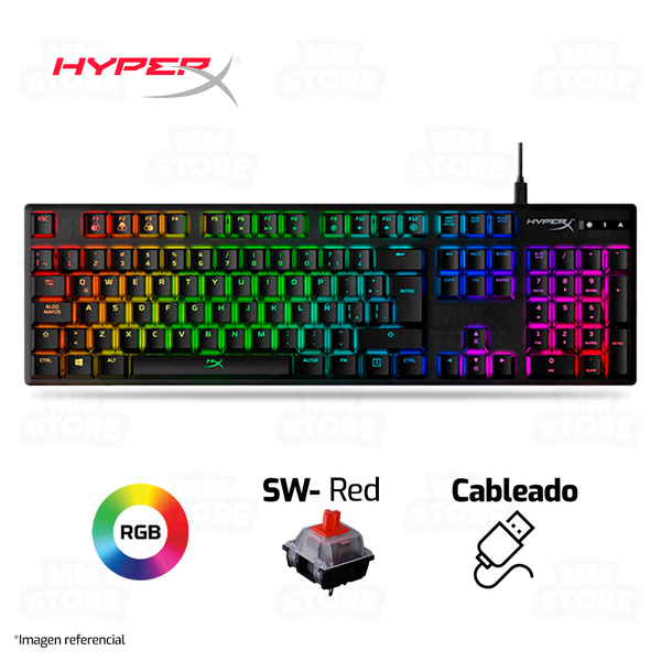 TECLADO HYPERX ALLOY ORIGINS | MECANICO | SW-RED | RGB