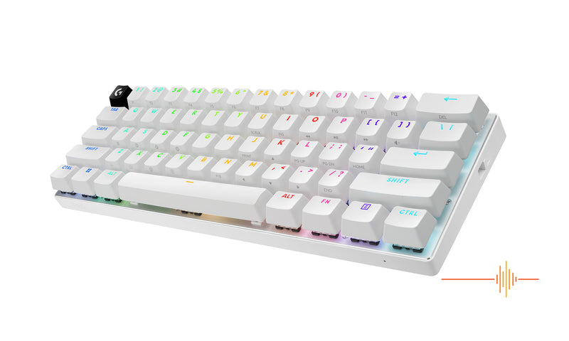 TECLADO LOGITECH GPRO X 60 | MECANICO | SW-GX OPTICAL TACTILE | RGB | BLANCO