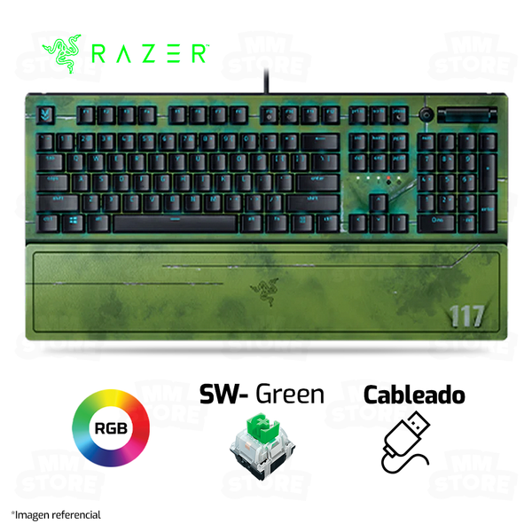 TECLADO RAZER BLACKWIDOW V3 | MECANICO | SW-GREEN | RGB | HALO