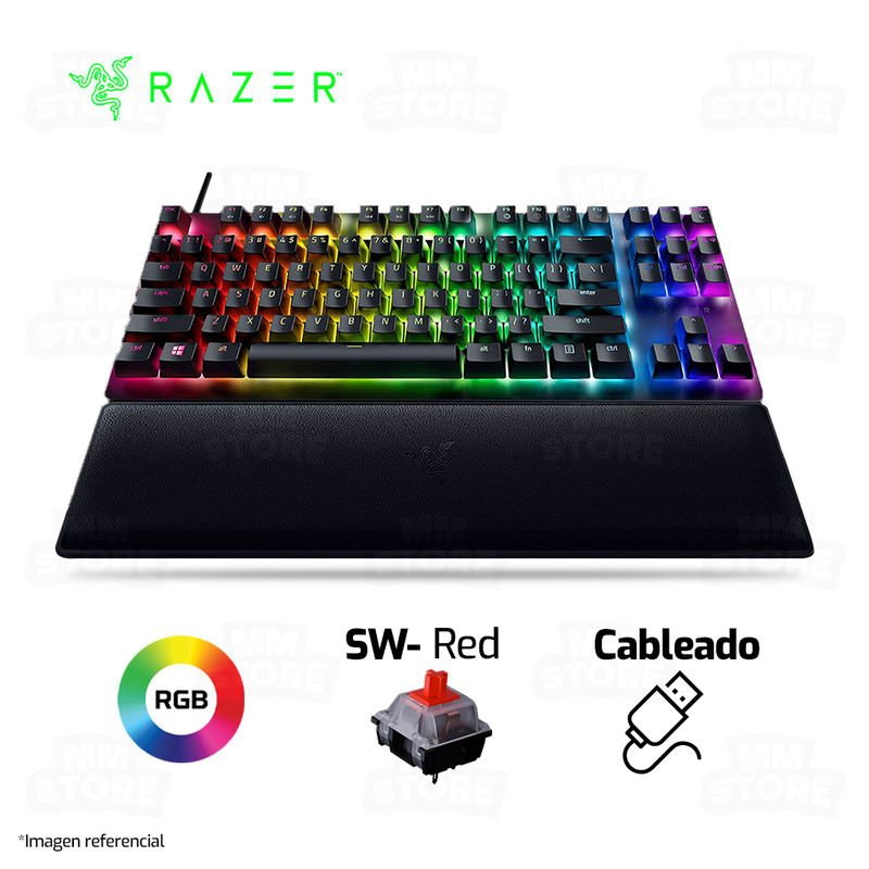 TECLADO RAZER HUNTSMAN V2 TENKEYLESS | OPTOMECÁNICO | SW-RED | RGB