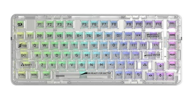 TECLADO REDRAGON ELF PRO K649CTB | INGLES | INALAMBRICO | SW-CRYSTAL | RGB | BLANCO