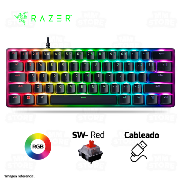 TECLADO RAZER HUNTSMAN MINI | OPTOMECANICO | SW- RED | RGB | NEGRO