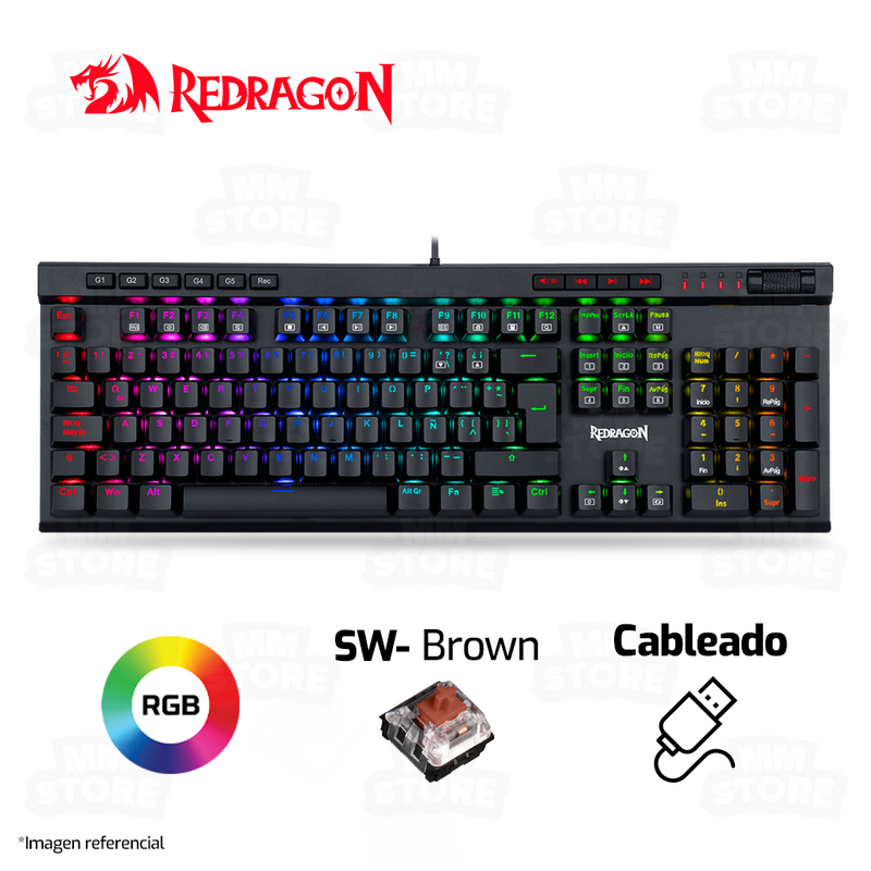 TECLADO REDRAGON VATA PRO K580PRO | OPTOMECANICO | SW-BROWN | RGB