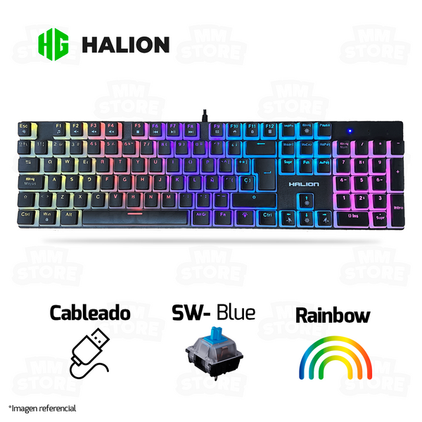 TECLADO HALION ASGARD HA-KG941 | MECANICO | SW-BLUE | RAINBOW