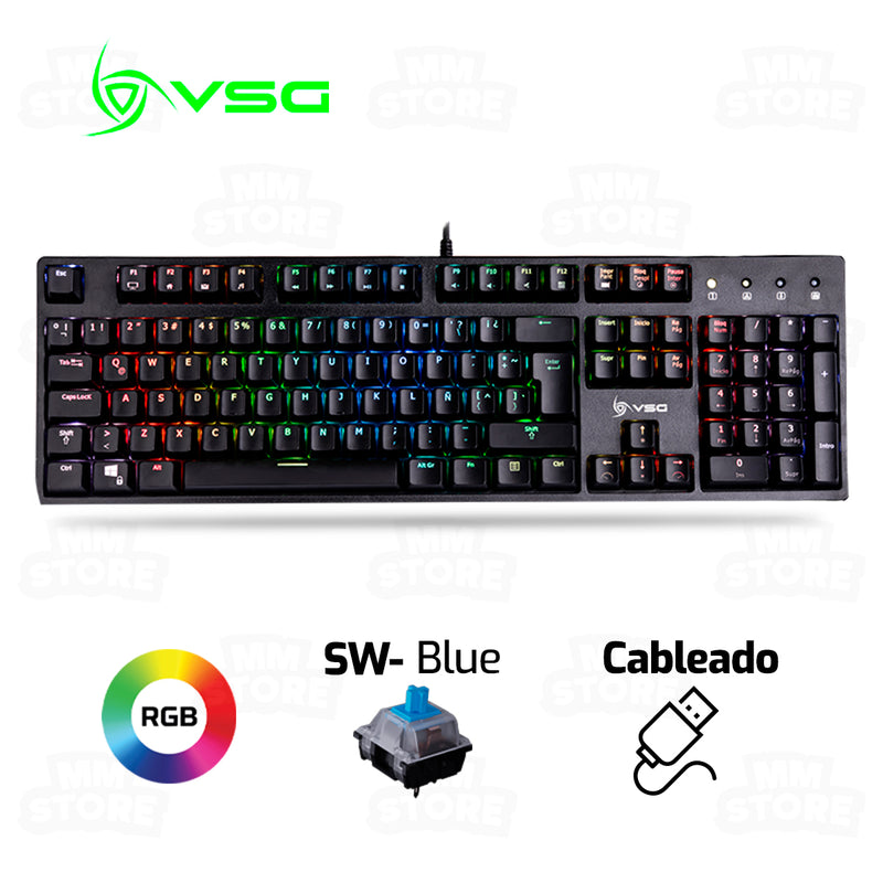 TECLADO VSG ALNILAM | MECANICO | SW-BLUE | RGB | NEGRO