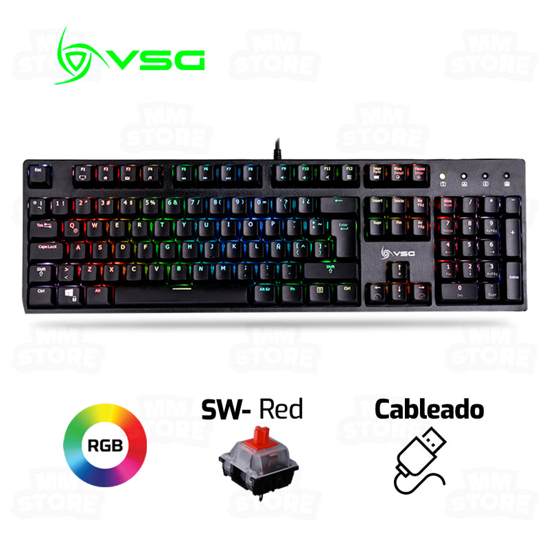 TECLADO VSG ALNILAM | MECANICO | SW-RED | RGB | NEGRO