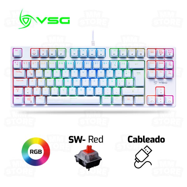 TECLADO VSG ALNITAK | MECANICO | SW-RED | RGB | BLANCO