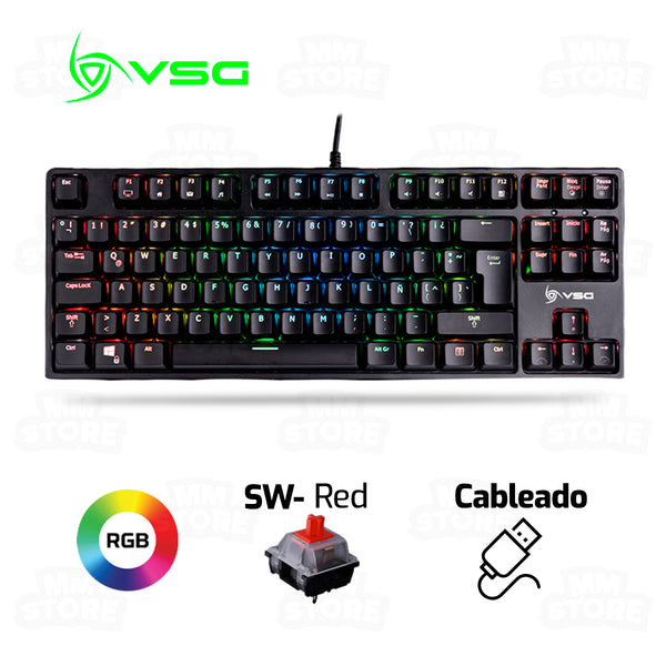 TECLADO VSG ALNITAK | MECANICO | SW-RED | RGB | NEGRO