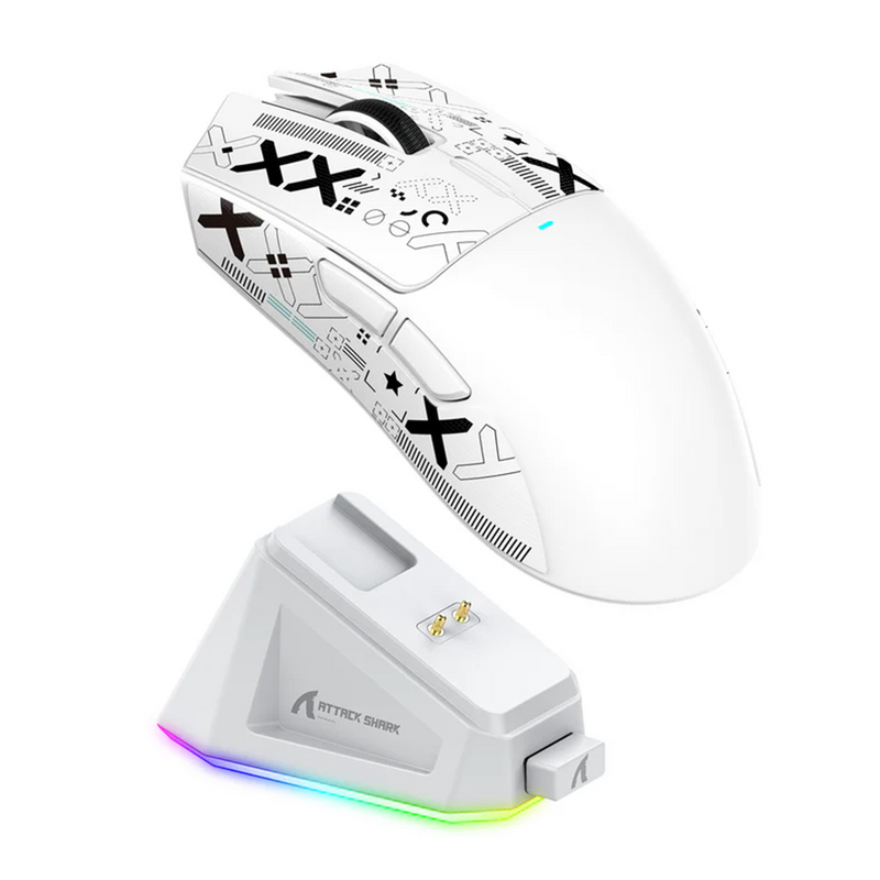 MOUSE ATTACK SHARK X11 | INALAMBRICO - BLUETOOTH | 22,000 DPI | BLANCO