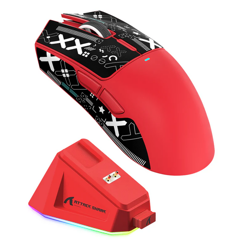 MOUSE ATTACK SHARK X11 | INALAMBRICO - BLUETOOTH | 22,000 DPI | ROJO