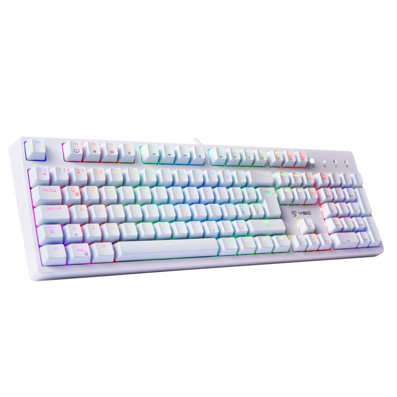 TECLADO VSG ALNILAM | MECANICO | SW-BLUE | RGB | BLANCO