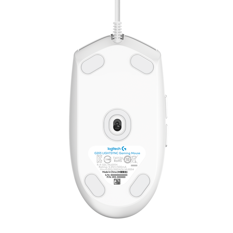 MOUSE LOGITECH G203 LIGHTSYNC | 8,000 DPI | RGB | BLANCO