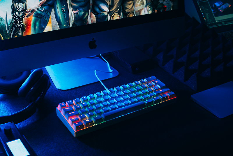 TECLADO VSG MINTAKA | MECANICO | SW-BROWN | RGB | BLANCO