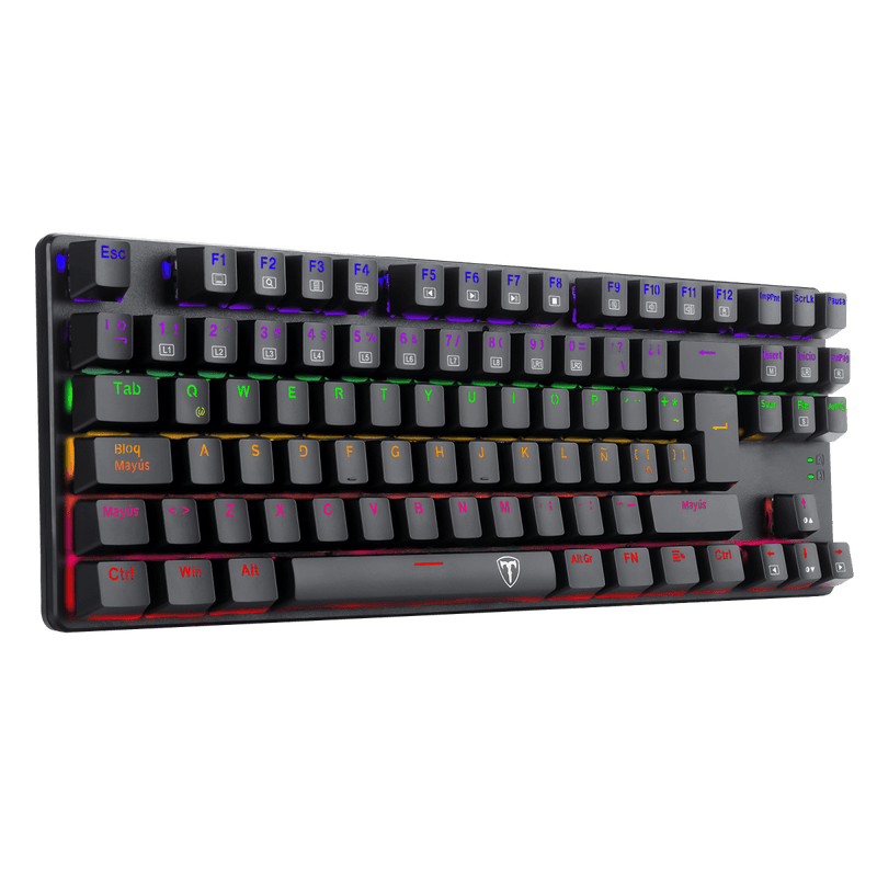 TECLADO T-DAGGER BORA T-TGK313 | MECANICO | SW-RED | RAINBOW | NEGRO