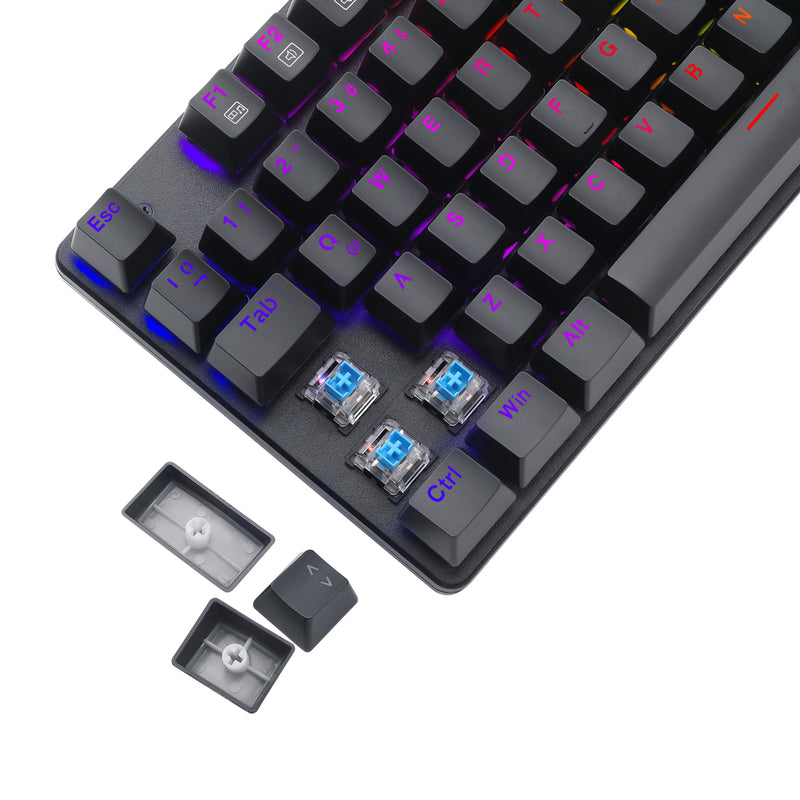 TECLADO T-DAGGER BORA T-TGK-313 | MECANICO | SW-BLUE | RAINBOW | NEGRO