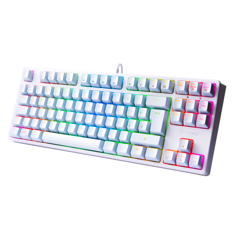 TECLADO VSG ALNITAK | MECANICO | SW-BROWN | RGB | BLANCO