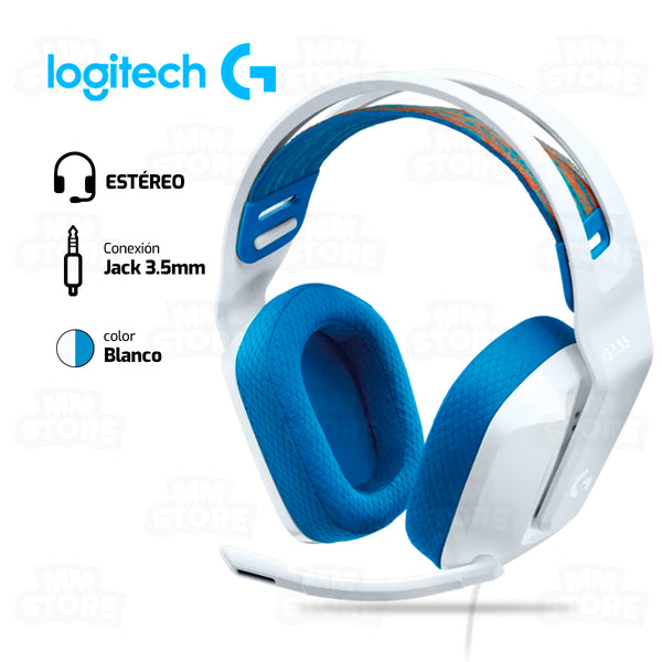 AUDIFONO LOGITECH G335 | 3.5MM | ESTEREO | BLANCO