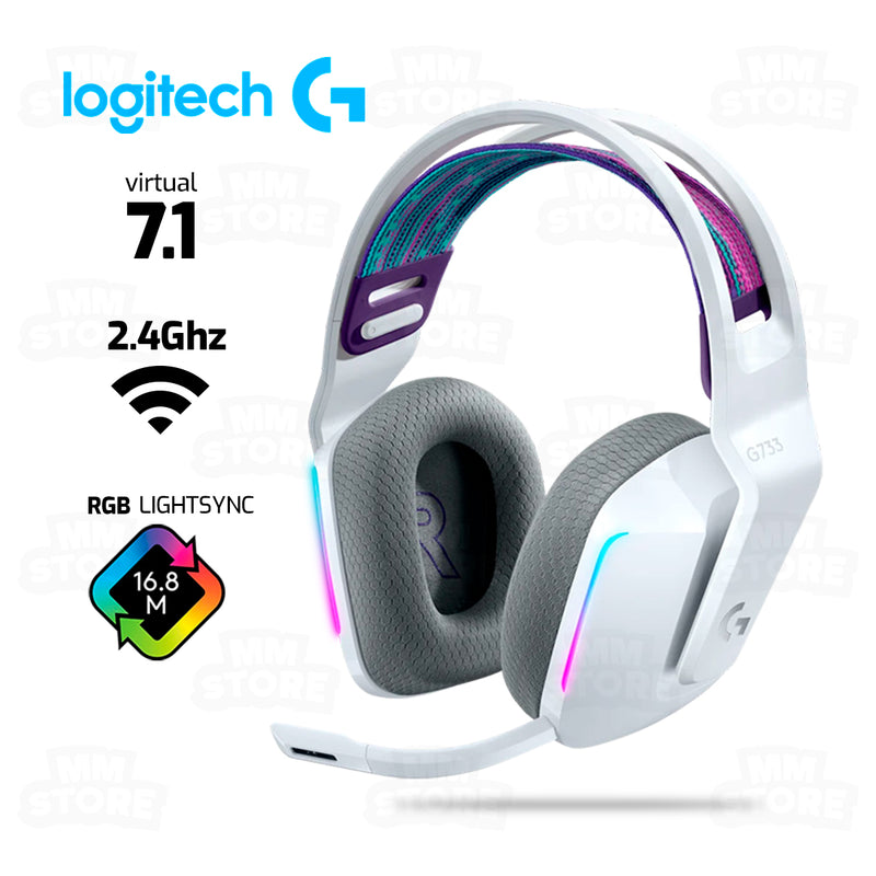 AUDIFONO LOGITECH G733 | INALAMBRICO | RGB | BLANCO