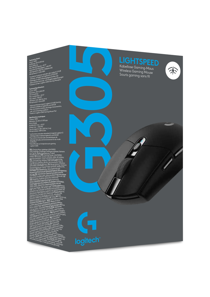 MOUSE LOGITECH G305 | INALAMBRICO | 12,000 DPI | NEGRO