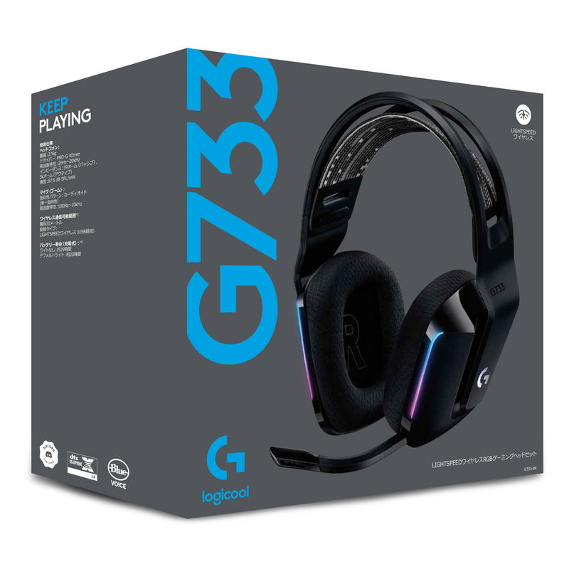 AUDIFONO LOGITECH G733 | INALAMBRICO | RGB | NEGRO