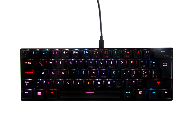 TECLADO VSG MINTAKA | MECANICO | SW-BROWN | RGB | NEGRO