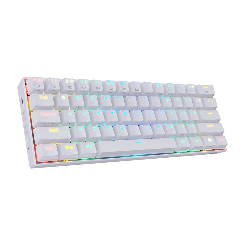 TECLADO REDRAGON DRACONIC K530 | BLUETOOTH | MECANICO | SW-BROWN | RGB | BLANCO