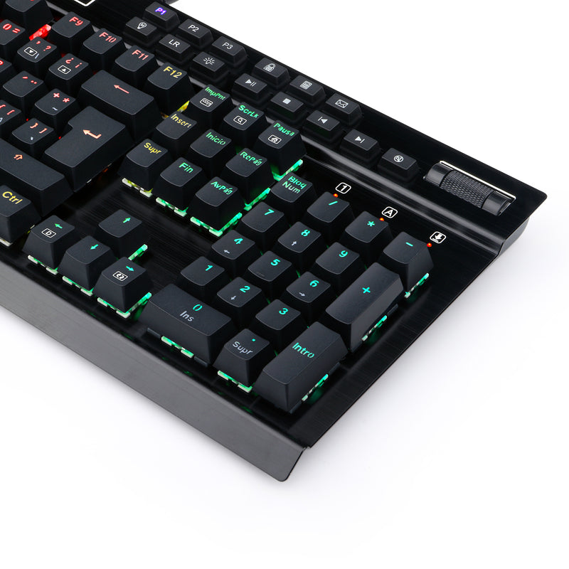 TECLADO REDRAGON YAMA BLACK K550 | MECANICO | SW-PURPLE | RGB | NEGRO