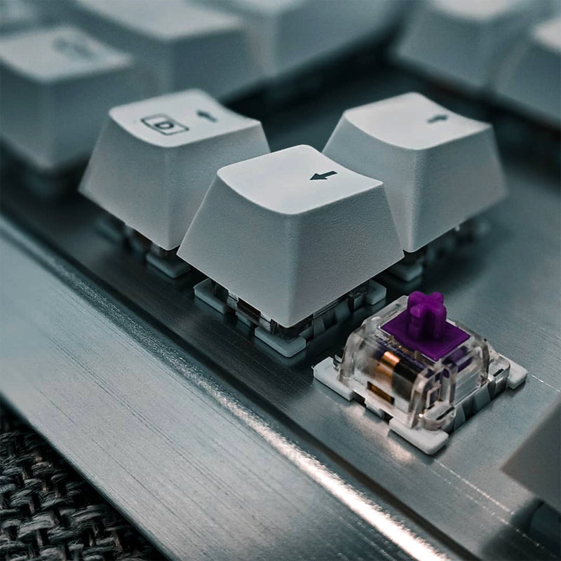 TECLADO REDRAGON YAMA WHITE K550 | MECANICO | SW-PURPLE | RGB | BLANCO