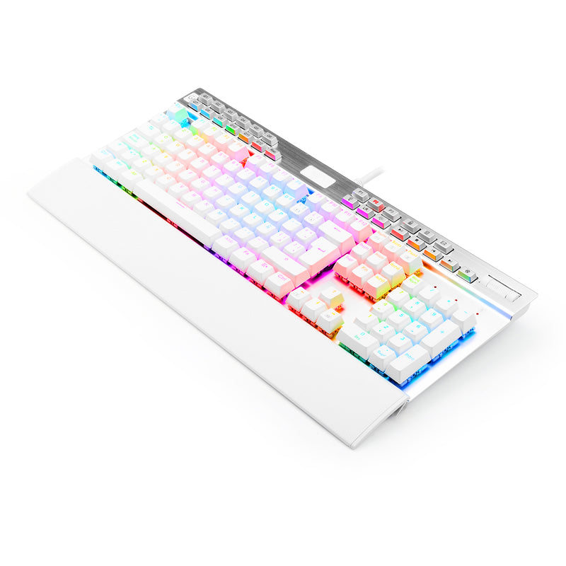 TECLADO REDRAGON YAMA WHITE K550 | MECANICO | SW-PURPLE | RGB | BLANCO